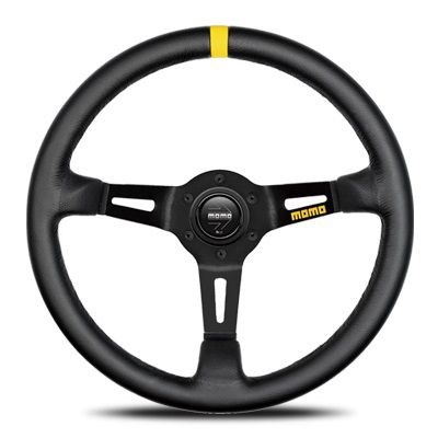【正規輸入品】MOMO モモ ステアリング ハンドル MOD.08 モデル08 レザー/ブラックスポーク 35Φ M-58 送料無料(沖縄・離島除く)