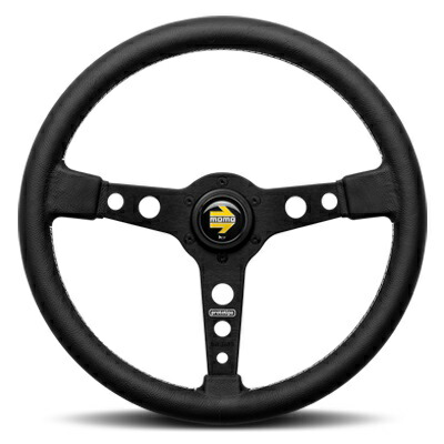 MOMO スポーツステアリング レザーアルミニウム製 FORTUNE ステアリング MOMO FULL SPEED 348D 90mm DEEP ブラック
