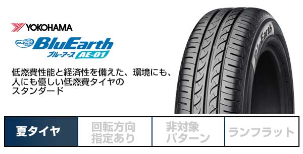 海外販売× サマータイヤ ホイール4本セット ホットスタッフ クロノス CH-110 ヨコハマ BluEarth ブルーアース (AE-01F) 165/70R14 