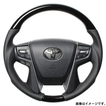 REAL レアル ステアリング ハンドル プレミアムシリーズ ラウンドシェイプ H30P-PBW-BK 送料無料(一部地域除く)