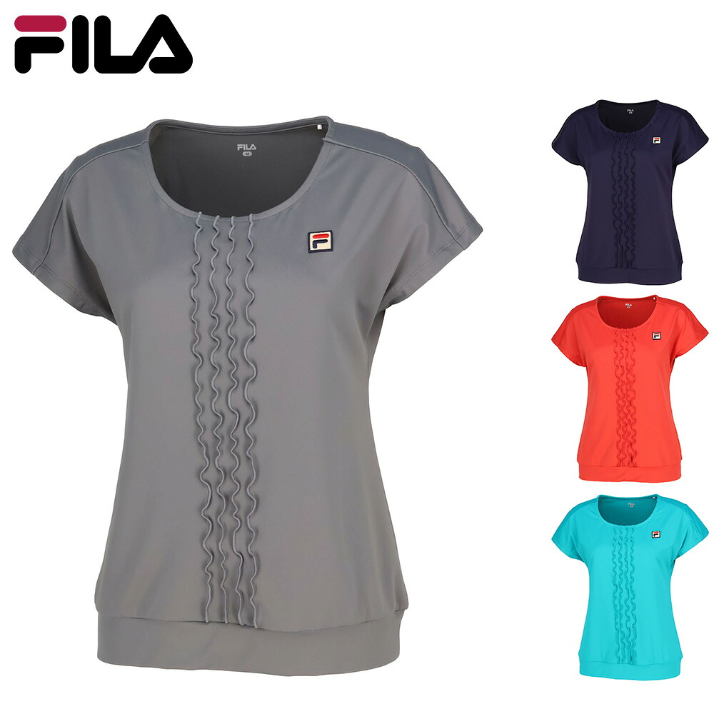 50％OFF 半額 フィラ FILA テニスウェア テニス フリルメロウ ドロップTシャツ レディース Tシャツ シャツ スポーツウェア スポーツ 吸水速乾 UV ストレッチ UVウェア
