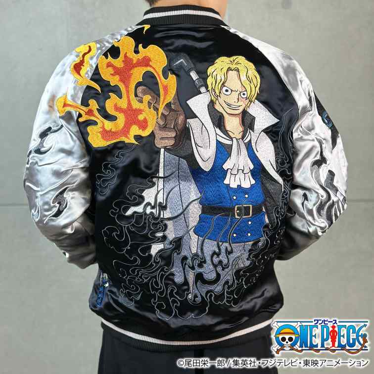 絡繰魂×ONE PIECE サイズL クロスギルド リバ－シブル スカジャン 絡繰魂 × ONE PIECE ワンピース スカジャン アニメ クロスギルド