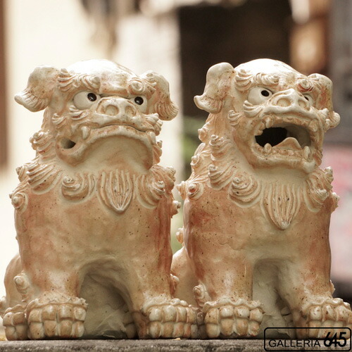 楽天市場】シーサー 置物 玄関 販売 クリーム色 s-81 新築祝い 開店