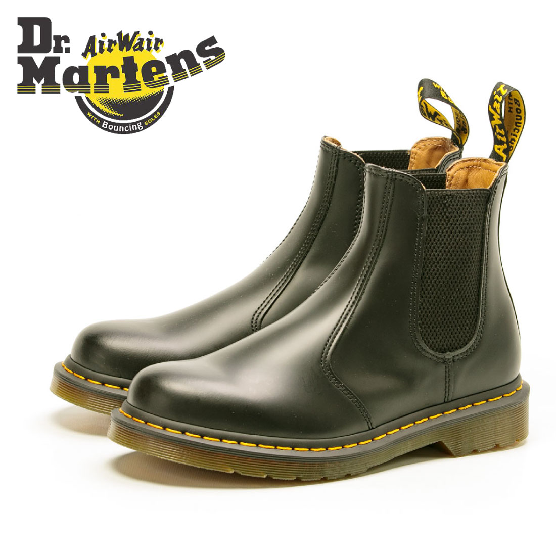 【4/10 20時～4H限定PT10倍】 ドクターマーチン Dr.Martens ARCHIVE 2976 チェルシーブーツ CHELSEA BOOT サイドゴア ブーツ ショートブーツ ブラック 黒 定番 22227001 26257001 イエローステッチ
