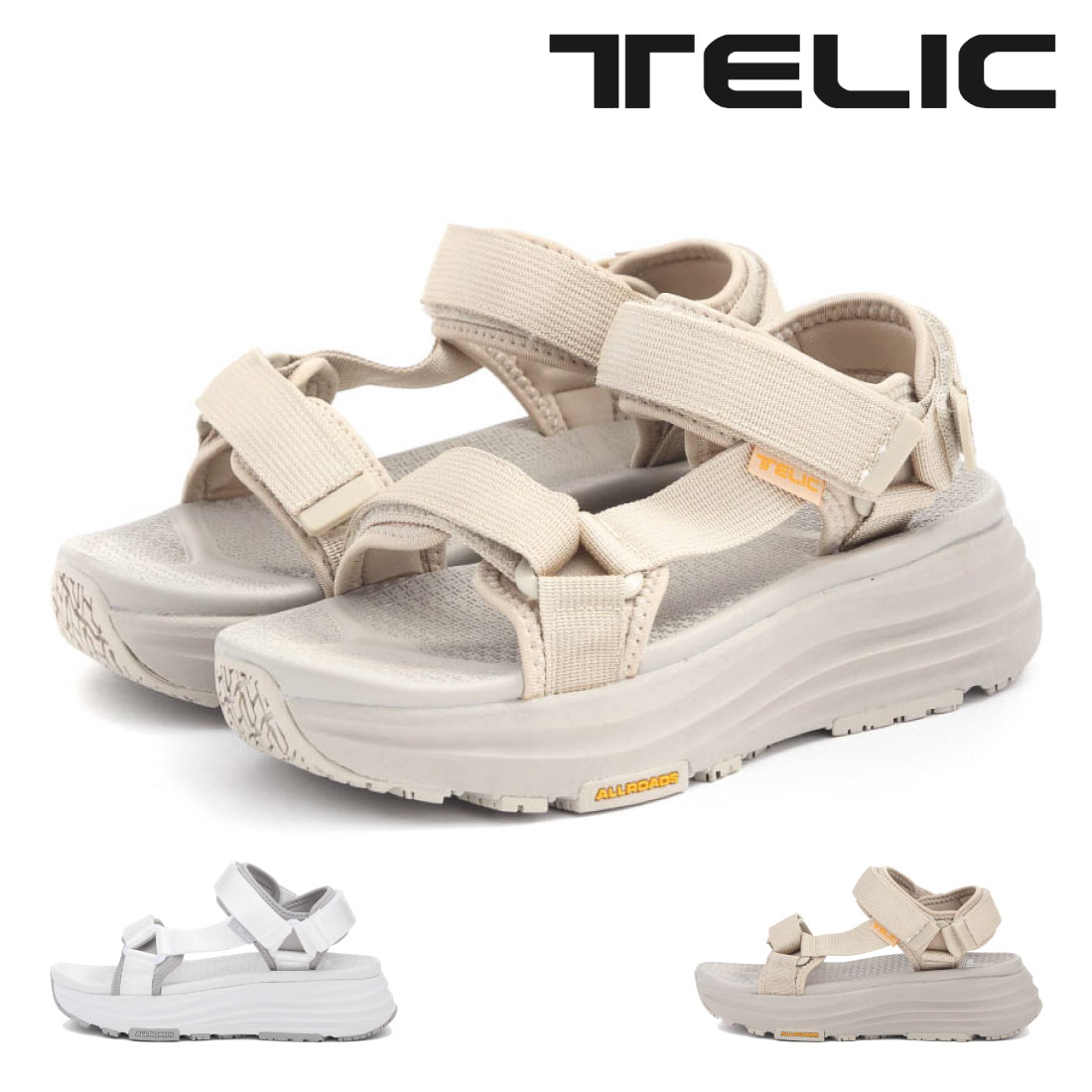 【7/25 20時～6H限定10%CP】【20%OFF】 テリック TELIC メンズ レディース サンダル オールローズ S4 ALLROADS-S4 リカバリーサンダル スポーツサンダル スポサン ベルト 厚底 軽量 軽い 衝撃吸収 防滑 正規販売店｜FOOT PLACE