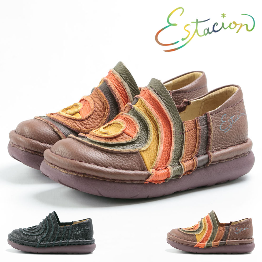 楽天市場】estacion エスタシオン FD MSE110 婦人靴 本革 カジュアル