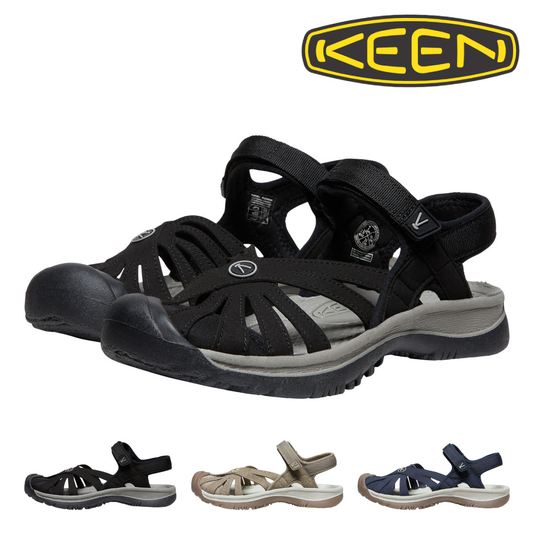 キーン KEEN レディース サンダル ローズ サンダル ROSE SANDAL 1008783 1016729 1025126 ストラップサンダル 旅行 疲れにくい スポサン スポーツサンダル 軽量 軽い 抗菌 防臭
