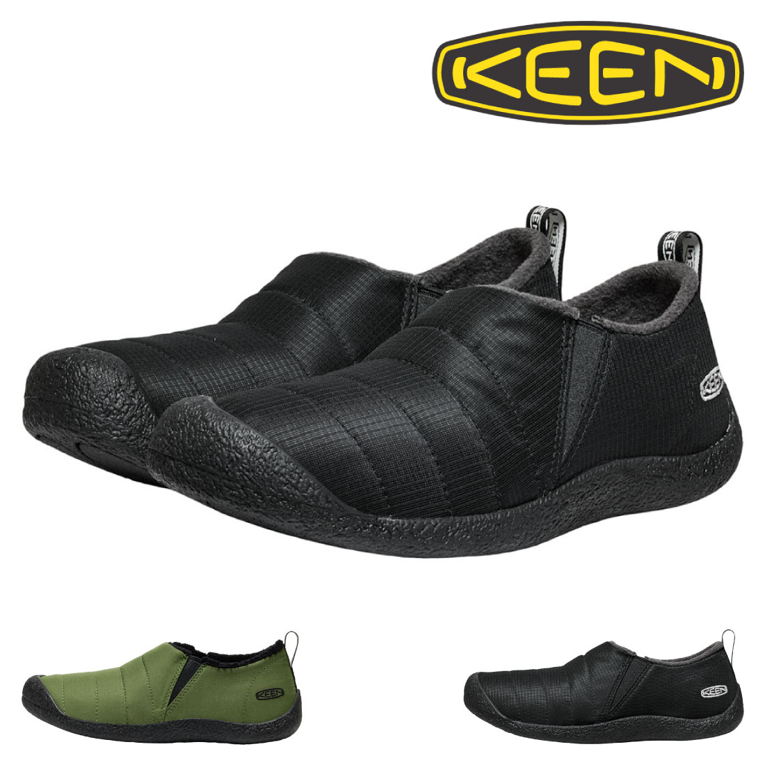 キーン KEEN メンズ スニーカー ハウザー II スリッポン 1023997 リラックスシューズ フラット アウトドア キャンプ ボア 暖かい スリッポン サイドゴア