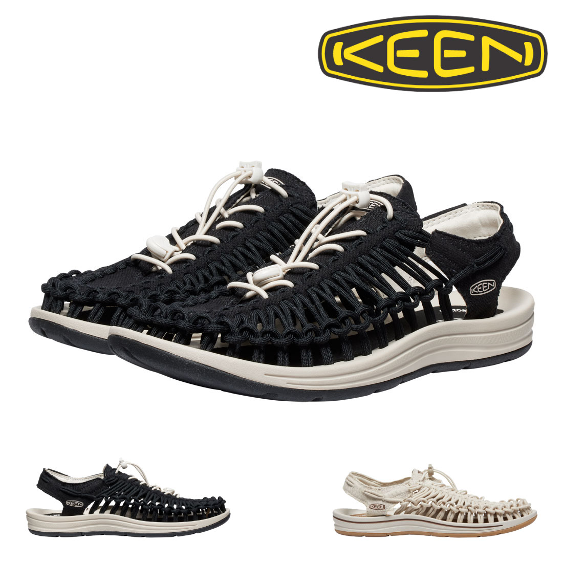キーン KEEN メンズ サンダル ユニーク キャンバス UNEEK CANVAS 1028564 1026228 スニーカーサンダル ストラップサンダル 防菌 防臭 スポサン スポーツサンダル 軽量 軽い 通気性