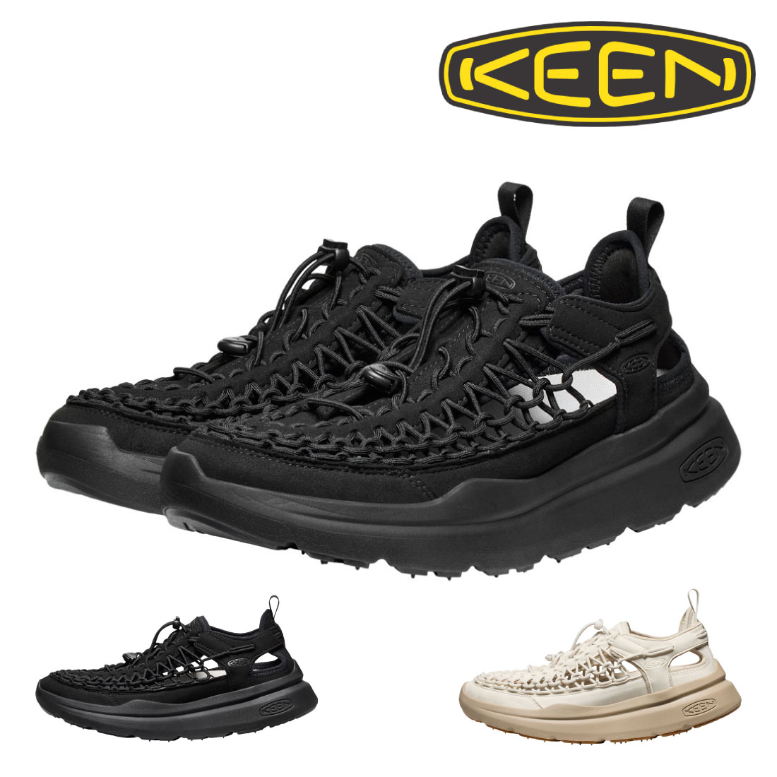 キーン KEEN メンズ サンダル ユニーク ダブルケー UNEEK WK 1030271 1030272 厚底 スニーカーサンダル ストラップサンダル ウォーキング 旅行 疲れにくい 防臭 スポサン スポーツサンダル 軽量 軽い 通気性 高反発 防滑