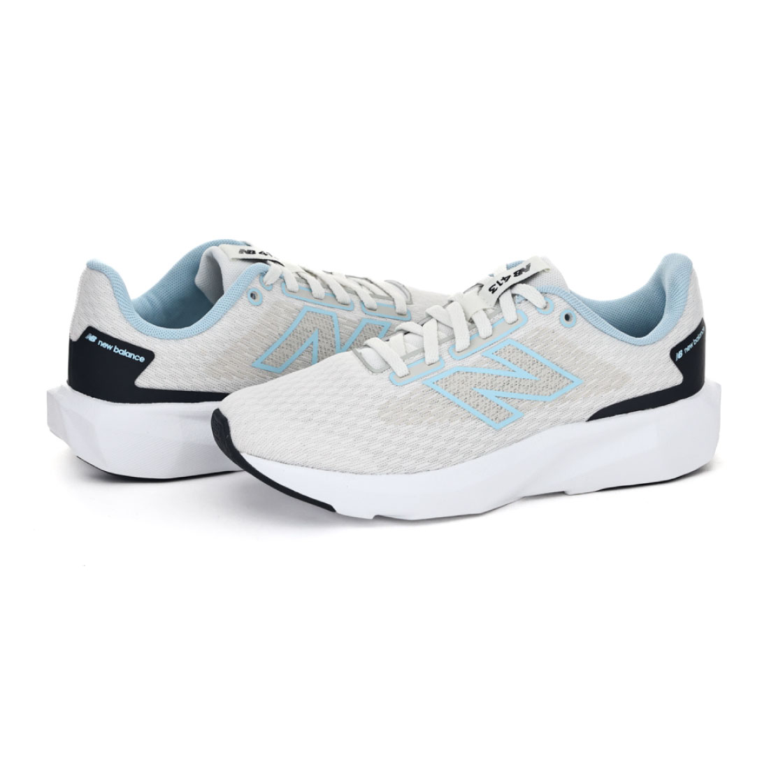 【4/10 20時～4H限定PT10倍】【10%OFF】 ニューバランス new balance レディース スニーカー W413 7RK ホワイト ブルー 運動靴 トレーニング ジム ランニング ジョギング ウォーキング 軽量 軽い 通勤 通学