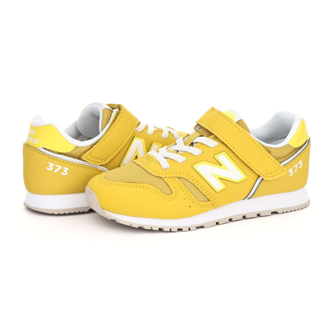 【10%OFF】 ニューバランス new balance キッズ ジュニア スニーカー Y373 20K バンジー ウィズ トップ ストラップ イエロー 運動靴 子供靴 男の子 女の子 マジックテープ ベルクロ 歩きやすい シンプル カジュアル プレゼント