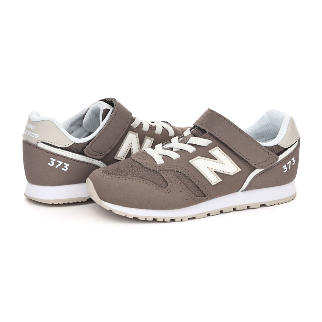 【10%OFF】 ニューバランス new balance キッズ ジュニア スニーカー Y373 7AJ バンジー ウィズ トップ ストラップ ブラウン 運動靴 子供靴 男の子 女の子 マジックテープ ベルクロ 歩きやすい シンプル カジュアル プレゼント