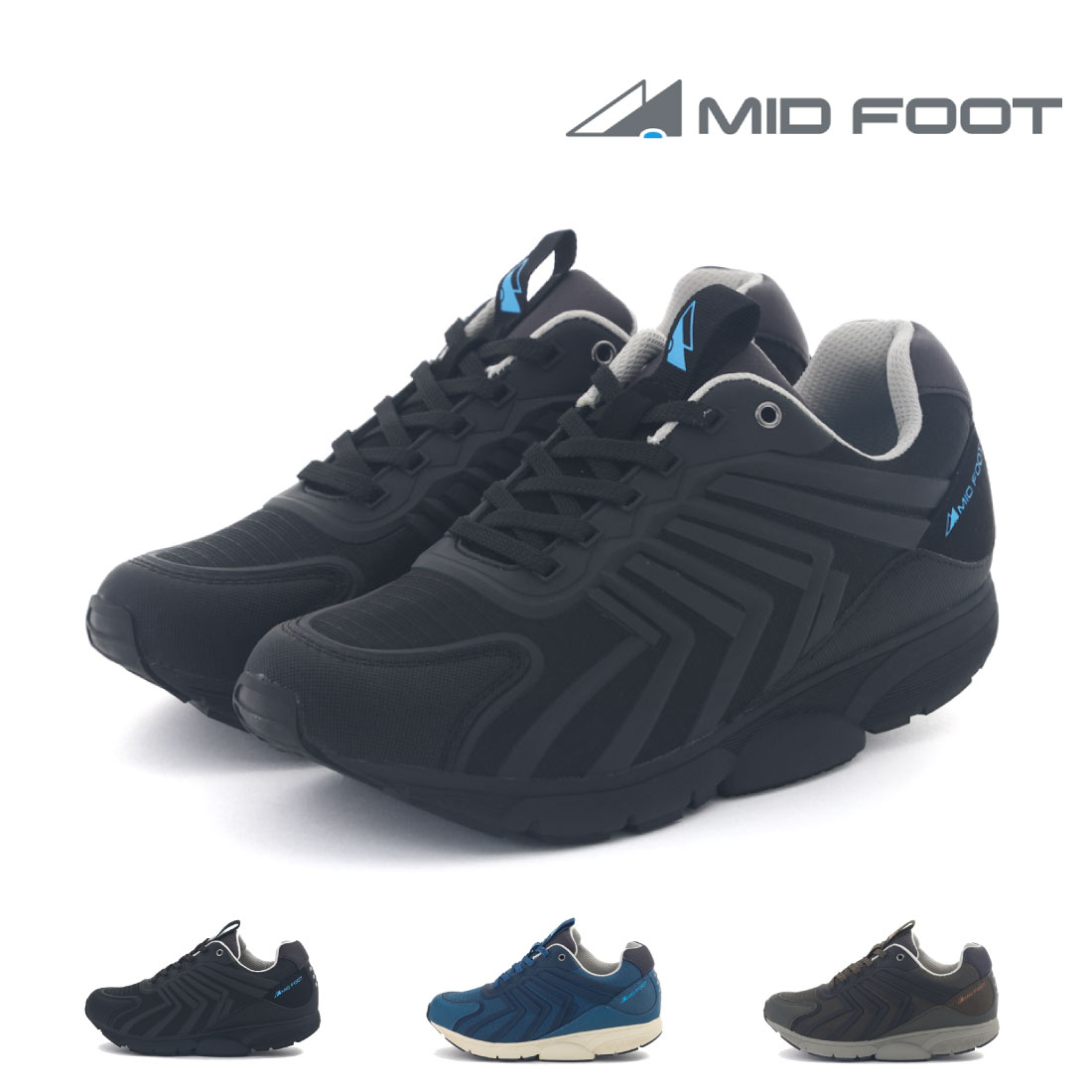 【7/20 20時~4H限定PT10倍】【PT10倍】 ミッドフット MIDFOOT レディース メンズ スニーカー フィールドウォーク MF-1100 防水 レインスニーカー ウォーキング 歩く力 ダイエット 4E 幅広 ゆったり 甲高 ワイド 制菌 消臭 通気性 軽量 足底腱膜炎 骨挫傷 踵 関西大学|FOOT PLACE