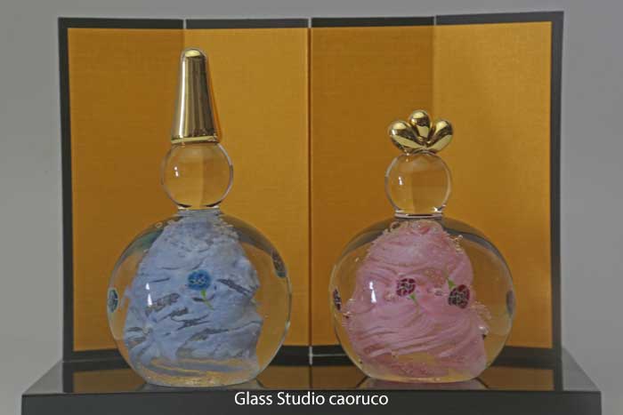 楽天市場】「南天のおひな様」 ガラスのお雛様 雛人形 節句人形 手作り