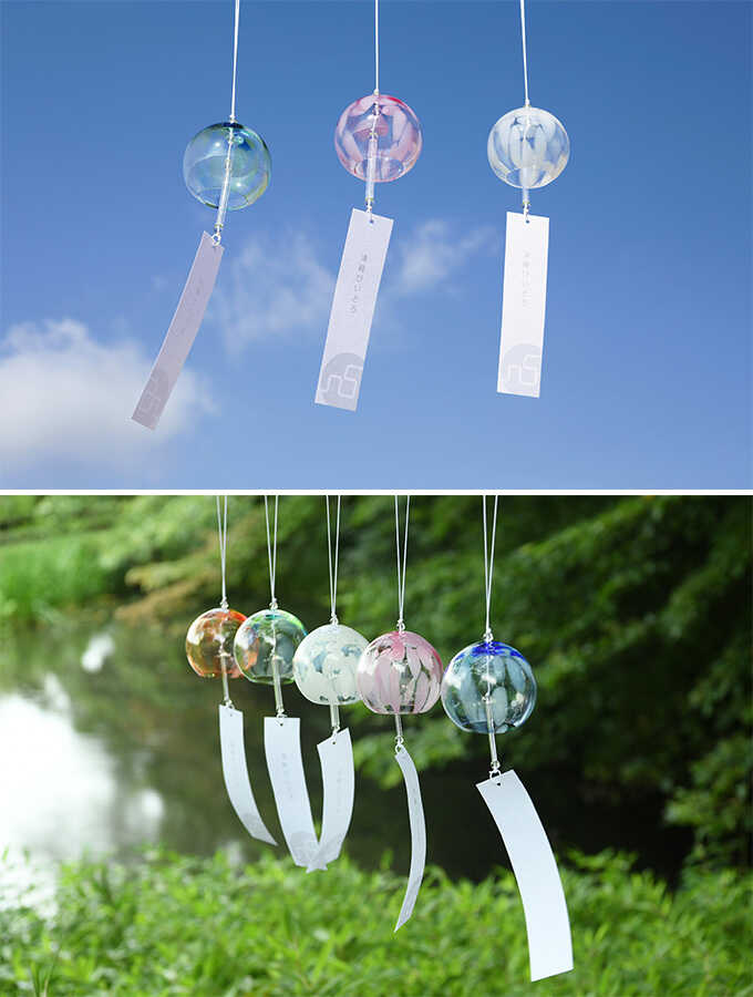 楽天市場 風鈴 ガラス 日本製 夏祭り 水風船のような風鈴 手作り オシャレ きれい 美しい 国産 職人 青森 津軽 人気 おすすめ ガーデン用品屋さん