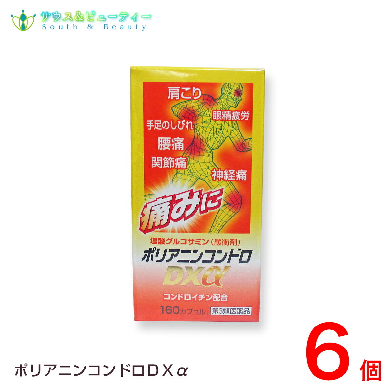 ポリアニンコンドロDXα（160カプセル）&times;6個 　ビタミン　コンドロイチン　【第３類医薬品】｜サウス＆ビューティー