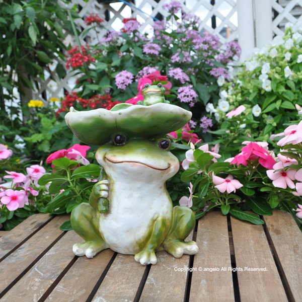 楽天市場 ガーデニング雑貨 カエル 玄関 庭 親子ハスかえる フロッグ ガーデニング ガーデン 雑貨 オーナメント おしゃれ 置物 ギフト対応 あす楽 おうち時間 大人かわいい雑貨 送料無料 ガーデニング雑貨天使アンジェロ