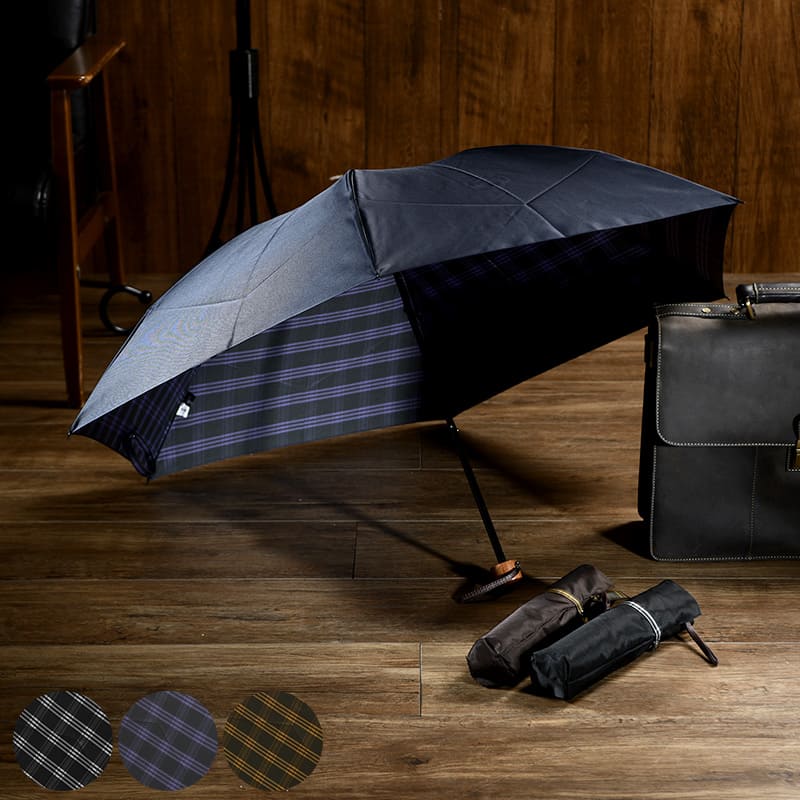 傘 メンズ ブランド 高級 Ramuda ラムダ 折りたたみ傘 6本骨 55cm 日本製 ミニチェック おしゃれ 日本 国産 雨傘 通勤 ビジネス シンプル 熱販売