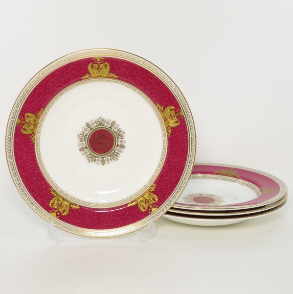 元箱 ウェッジウッド コロンビア パウダー ルビー フラワーベース 希少品