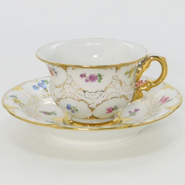マイセン セット■Bフォーム 散らし小花 Meissen 高級シリーズ 1客 レリーフ C&S 1級品 6