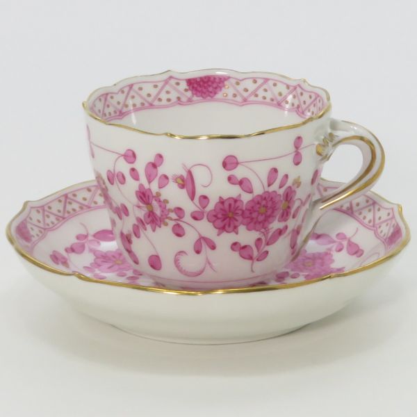 特大サイズ■27㎝ マイセン ピンクローズ 金彩エッジ オープンワーク １級品 特大サイズ□27㎝ マイセン ピンクローズ 金彩エッジ オープンワーク