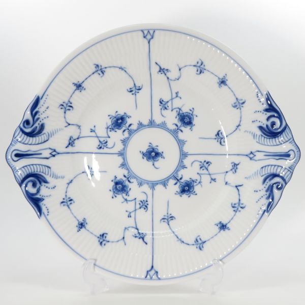 ロイヤルコペンハーゲン プレート■ブルーフルーテッド プレインレース ROYAL COPENHAGEN サービングプレート 大皿 1枚 1級品 3|グラスクラシック 店