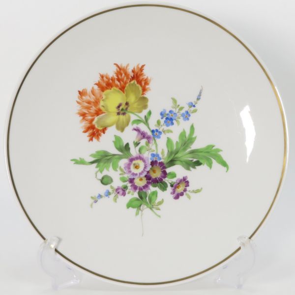 マイセン プレート■ベーシックフラワー ブーケ 三つ花 ディナープレート Meissen 洋食器 25.5cm 1枚 1級品