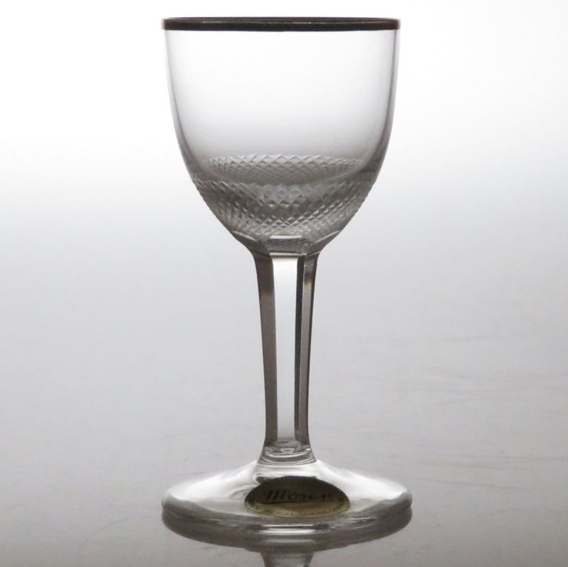 R様 ご売約 モーゼル 金彩金盛 クリスタル ロカイユ リキュールグラス