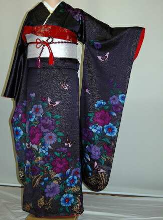 【レンタル】振袖レンタル【青・青紫・緑系】【RS719】標準/Ｌ寸/7号/9号/11号/13号 冬春キャンペーン｜かしいしょうプラザ大きい留袖振袖 47,880円
