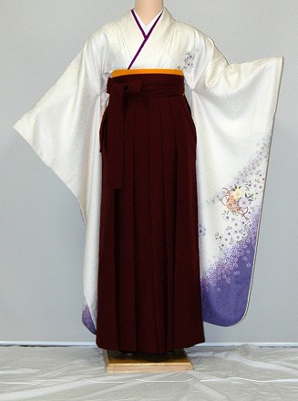 【レンタル】振袖、袴（はかま）レンタル【白・薄色系】【HF797】標準/Ｌ寸/7号/9号/11号/13号/冬春キャンペーン
