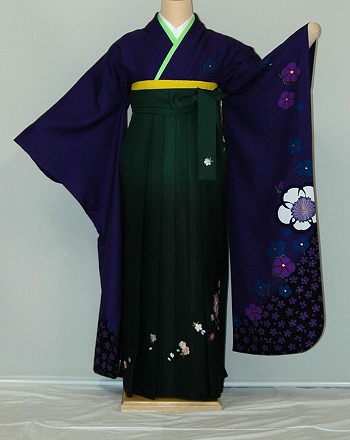 【レンタル】振袖、袴（刺繍はかま）レンタル【赤・ピンク・赤紫系】【HF799】標準/Ｌ寸/7号/9号/11号/13号/冬春キャンペーン