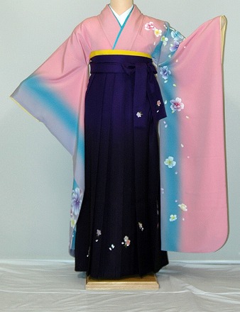 【レンタル】振袖、袴（刺繍はかま）レンタル【黒・茶・グレー系】【青・青紫・緑系】【HF311】標準/小柄/S寸/Ｍ寸/7号/9号/11号/13号/冬春キャンペーン｜かしいしょうプラザ大きい留袖振袖
