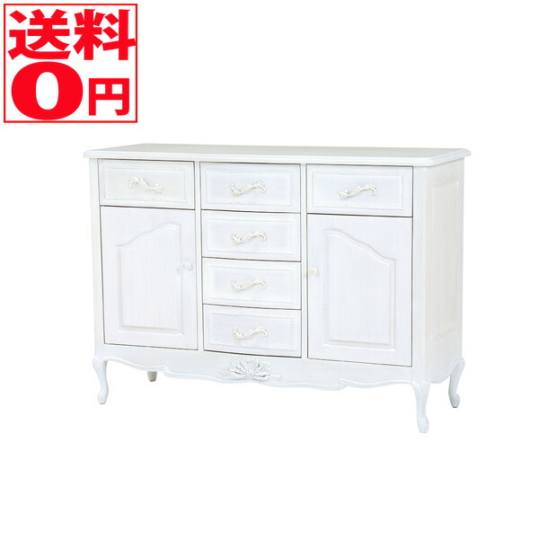 【送料無料】 HAMPTON ハンプトンシリーズ ワイドキャビネット （アンティークホワイト）　RCC-1362AW ※開梱設置サービス商品/時間帯指定不可