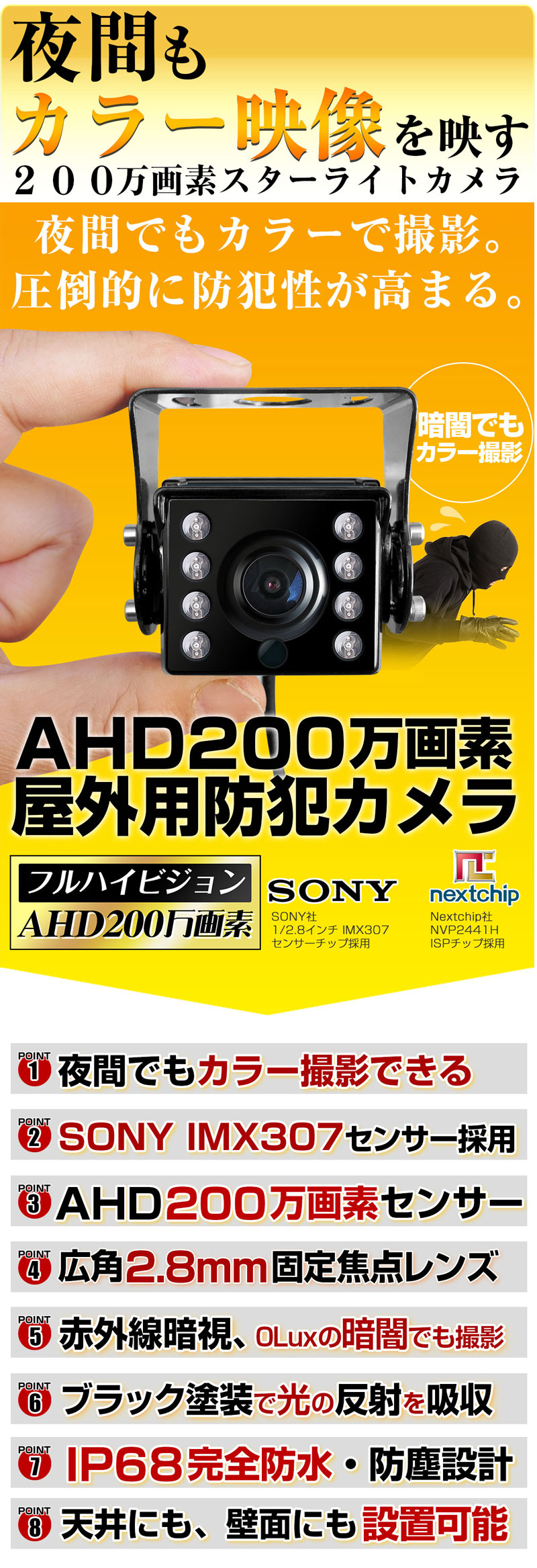 防犯スチールカメラ 星電灯カメラ Ahd 0一万絵素 表 家族勘定 有行 小型 赤外線 暗視 駐車両一駒 車宿り 車官庁荒らし 役目用 本物 2 8mm 広角 ソニー Sony製探知器召抱える 後景 Ge03 Cannes Encheres Com