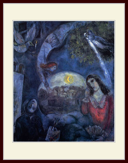 楽天市場】シャガール・「婚約者」 : グーピルギャラリー