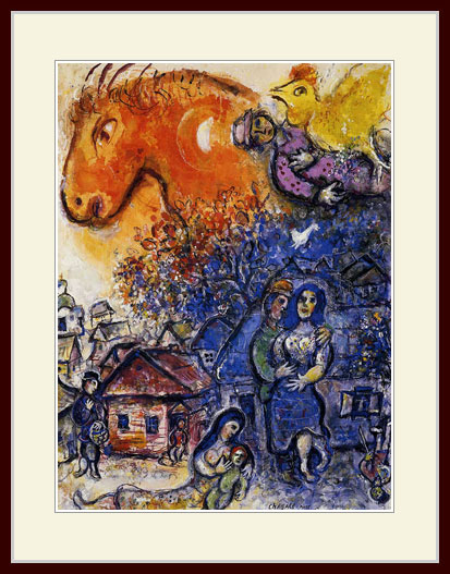 シャガール、画家と婚約者たち、レゾネ、版上サイン入、新品額付 Amazon.co.jp: シャガール 「結婚式 ウエディング」 【新品額縁