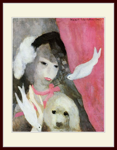 ローランサン・「犬と鳥と女」