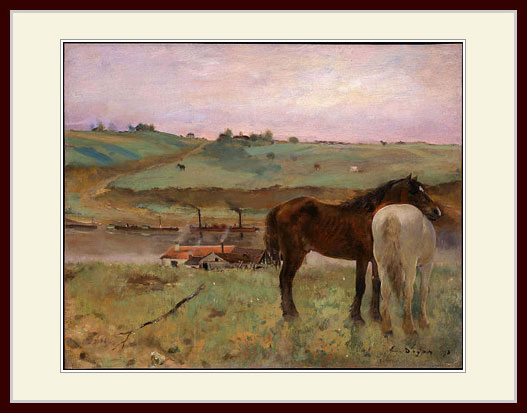 楽天市場】国武久巳・水辺の馬たち（アート・複製画） : 絵画生活