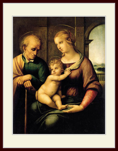 【楽天市場】ラファエロ・[聖母子と髭のない聖ヨセフ]：グーピルギャラリー