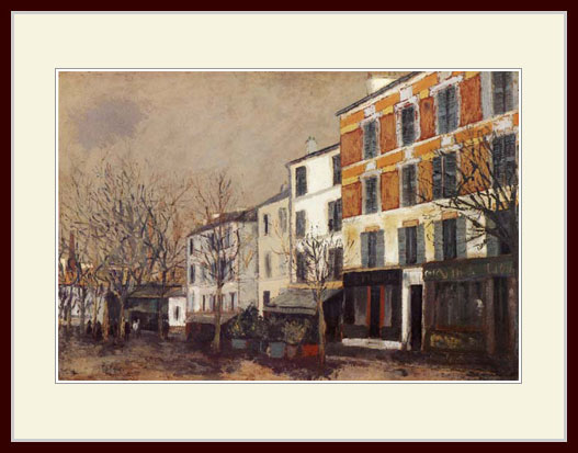 Maurice　Utrillo　モーリス・ユトリロ　モンマルトルの風車　蚤の市 Maurice Utrillo モーリス・ユトリロ モンマルトルの風車 蚤の市