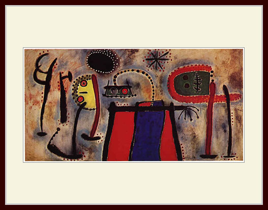 楽天市場】絵画 インテリア ミロ・夜の女達と鳥（絵画・複製画