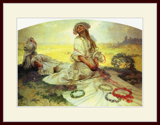 楽天市場】ミュシャ・「百合の聖母」 : グーピルギャラリー