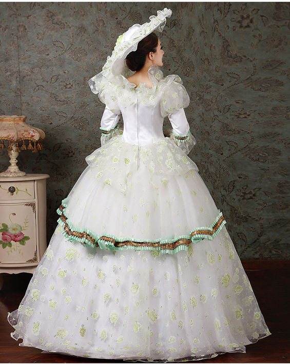 レトロ 中世風 プリンセス ジュリエット カラードレス 花嫁衣装 舞台衣装-