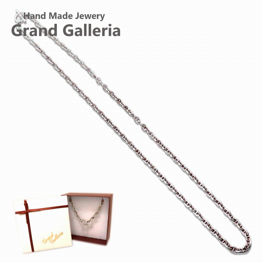 マリーナチェーン ネックレス シルバー925 マリーナ チェーン ネックレス 4.6mm シルバーアクセサリー スターリングシルバー メンズ レディース ユニセックス クリスマス 誕生日 お祝い 母の日 プレゼント ハンドメイド 箱 ギフト ボックス Grand Galleria グランドガレリア