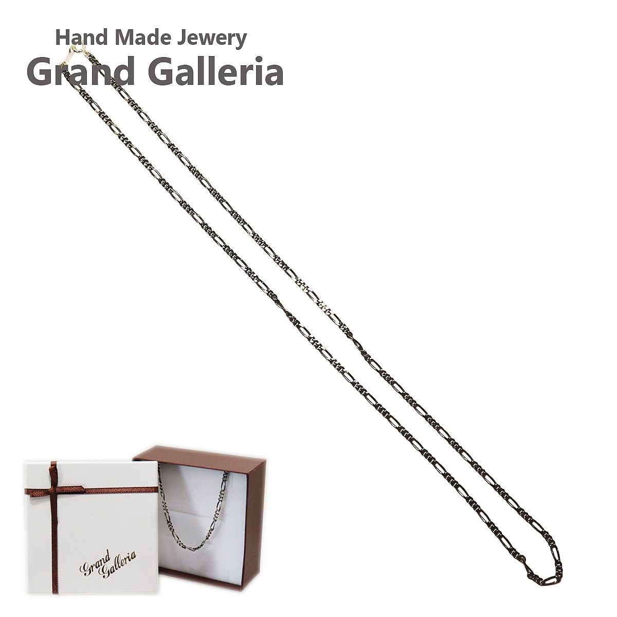 フィガロチェーン ネックレス シルバー925 チェーン ネックレス 3mm シルバーアクセサリー スターリングシルバー メンズ レディース ユニセックス クリスマス 誕生日 お祝い 母の日 プレゼント ハンドメイド 箱 ギフト ボックス Grand Galleria グランドガレリア