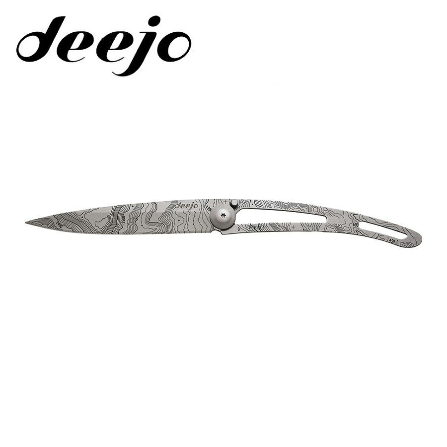 Deejo ディージョ フランス生まれ フォールディングナイフ tatoos 37g TOPOGRAPHY-NAKED 機能性 洗練デザイン 軽量 折りたたみナイフ アウトドアナイフ サバイバルナイフ ミニ ポケットナイフ 小型 登山ナイフ 折り畳み ブッシュクラフト キャンプ用品 DJ-2100