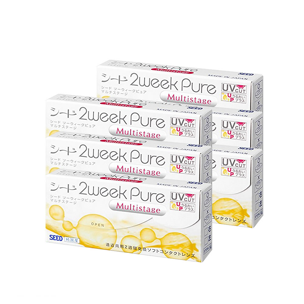 【処方箋不要・日本国内生産】シード 2weekPureマルチステージ【6箱】遠近両用 ツーウィークピュアマルチステージ ポスト投函OK 2週間 10,368円