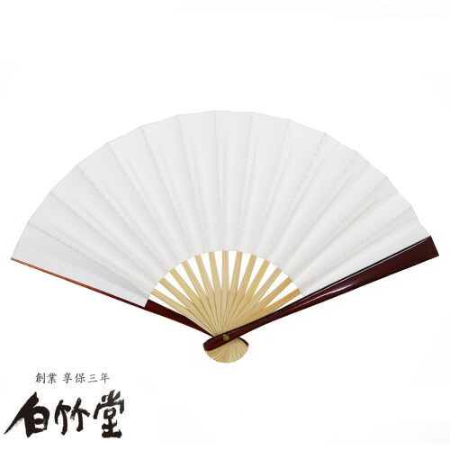 楽天市場】茶道具 扇子 白竹 花月扇 上 5寸 お茶扇子 茶道用 茶席用