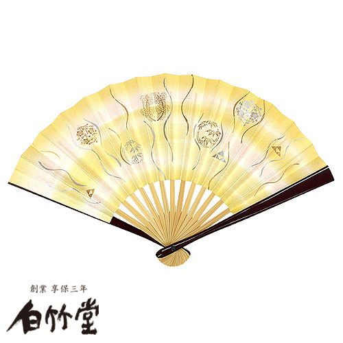 楽天市場】茶道具 扇子 白竹 花月扇 上 5寸 お茶扇子 茶道用